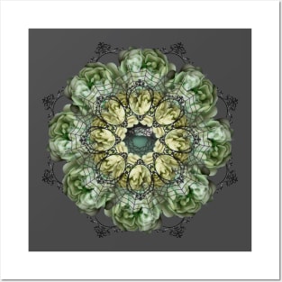 spooky flowers mandala Posters and Art